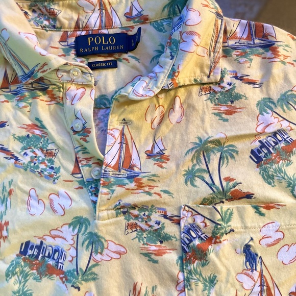 Ralph Lauren Hawaiian Polo Yellow Size Large - Picture 2 of 5